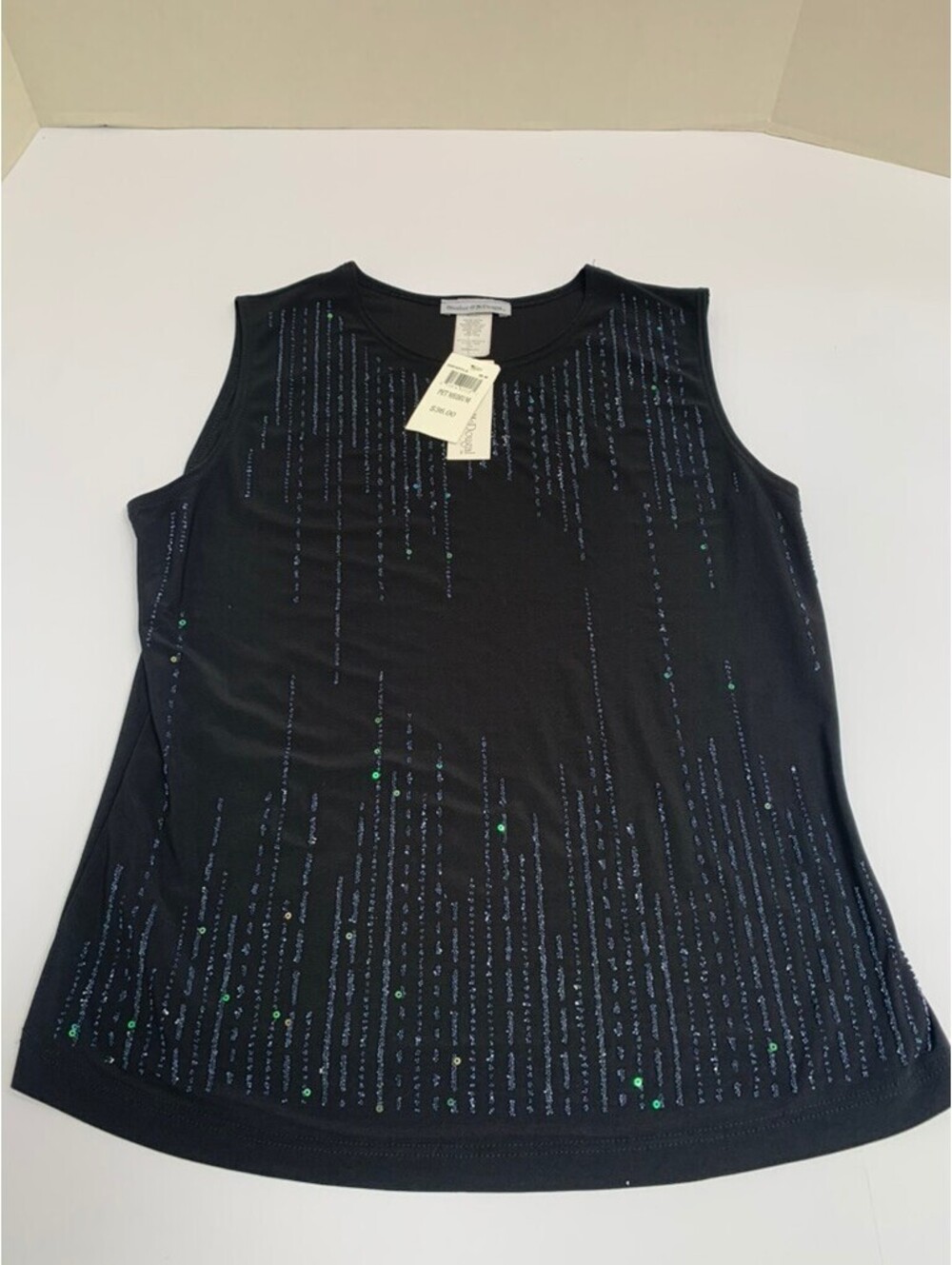 NWT Bleeker and McDougal Sleeveless Tank Top Shell Blouse Size PM Black